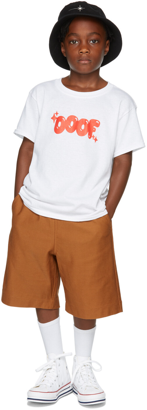 

SSENSE Exclusive Kids Бело-красная футболка с логотипом OOOF, Красный