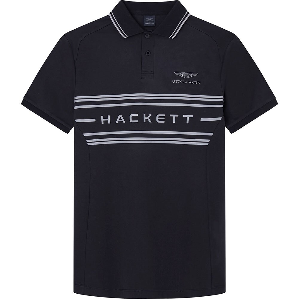 

Поло с коротким рукавом Hackett Amr Chest Panel, черный