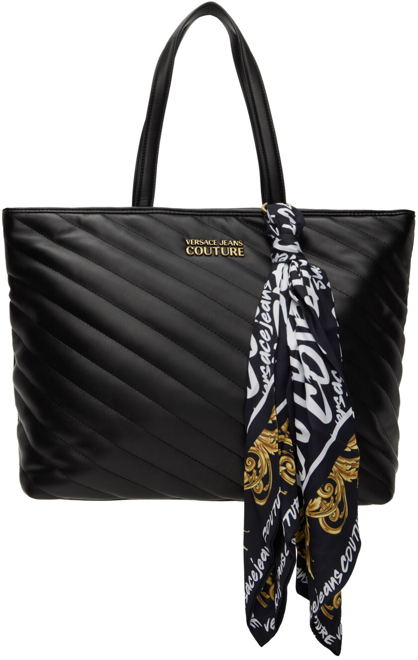 

Черная объемная сумка с короткими ручками Thelma Versace Jeans Couture