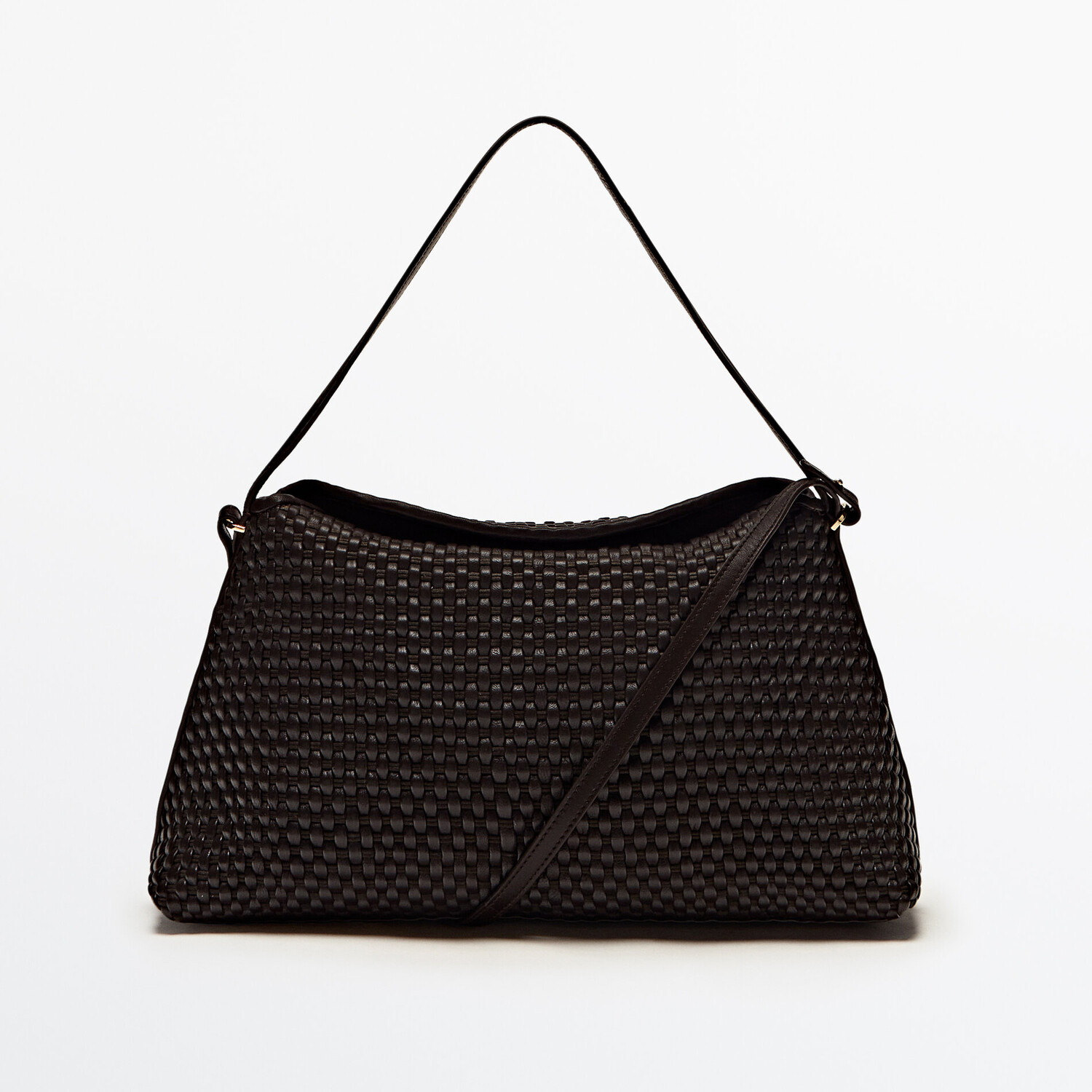

Cумка Massimo Dutti Woven satchel shoulder, коричневый