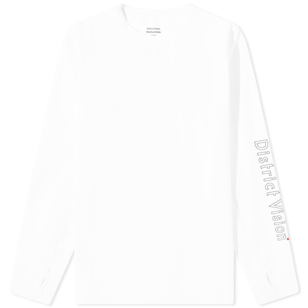

Футболка District Vision Logo Long Sleeve Trail Tee, Белый