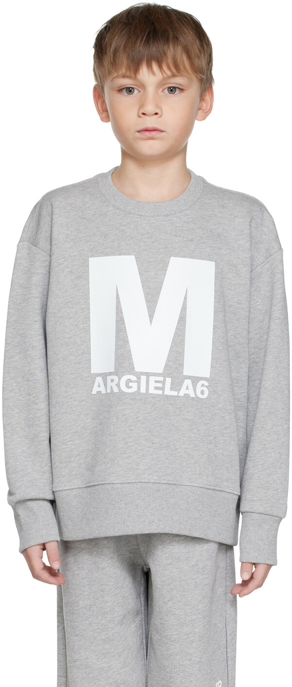 

Детская серая толстовка MM6 Maison Margiela, Серый, Детская серая толстовка MM6 Maison Margiela
