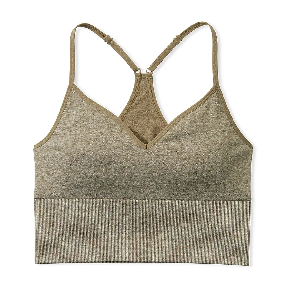 

Спортивный топ Victoria's Secret Pink Seamless Scoop Neck, оливковый