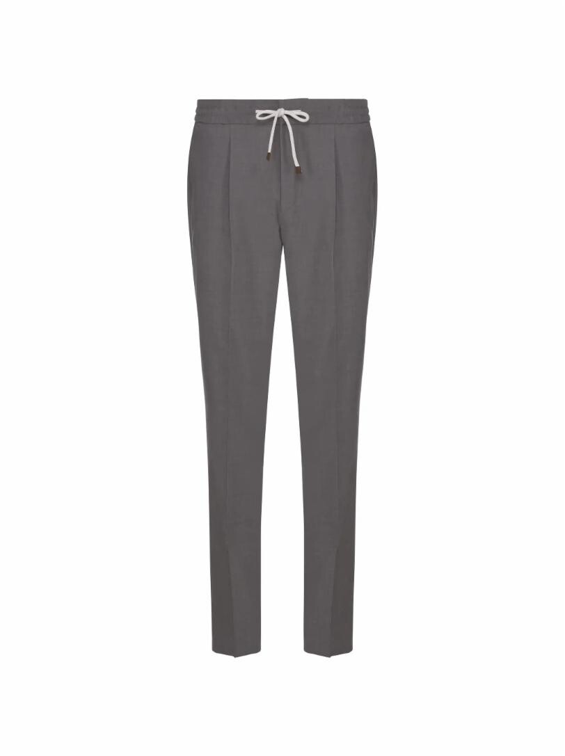 

Шерстяные брюки с кулиской Brunello Cucinelli