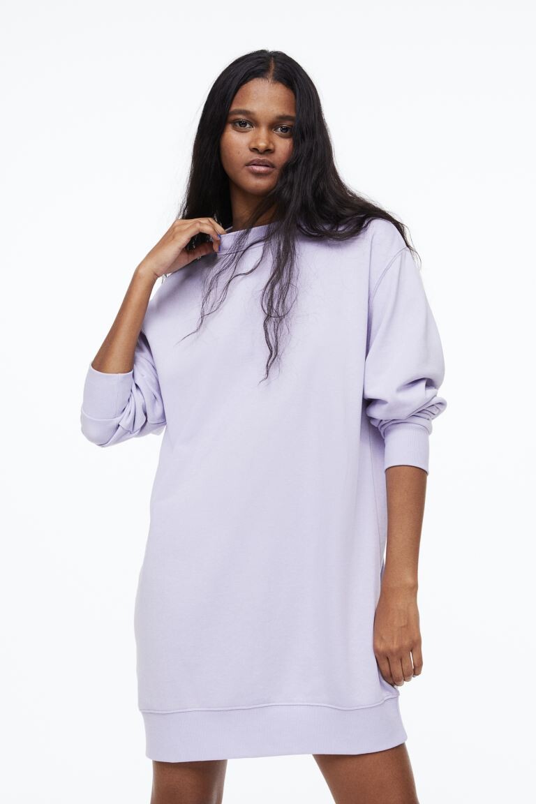 

Платье-толстовка H&M, светло-фиолетовый