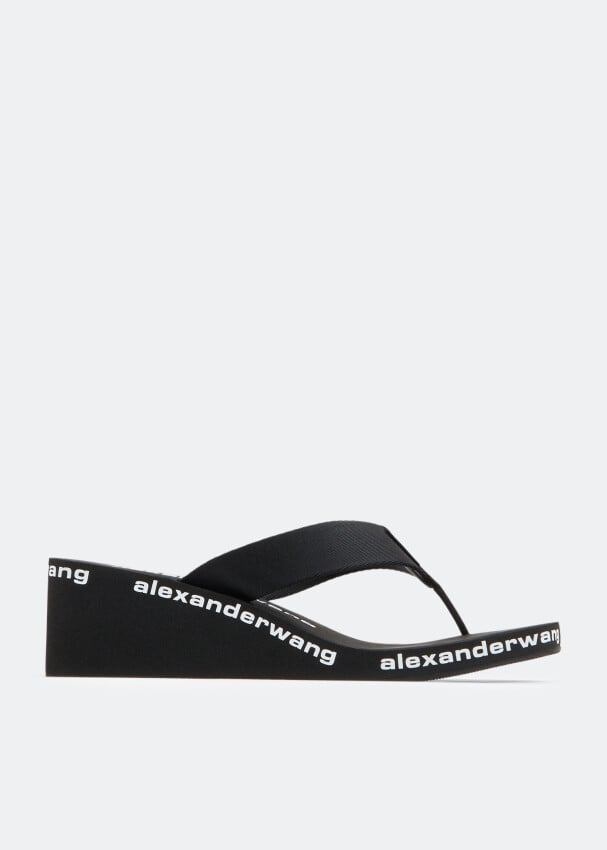 

Шлепанцы ALEXANDER WANG AW wedge flip flops, черный
