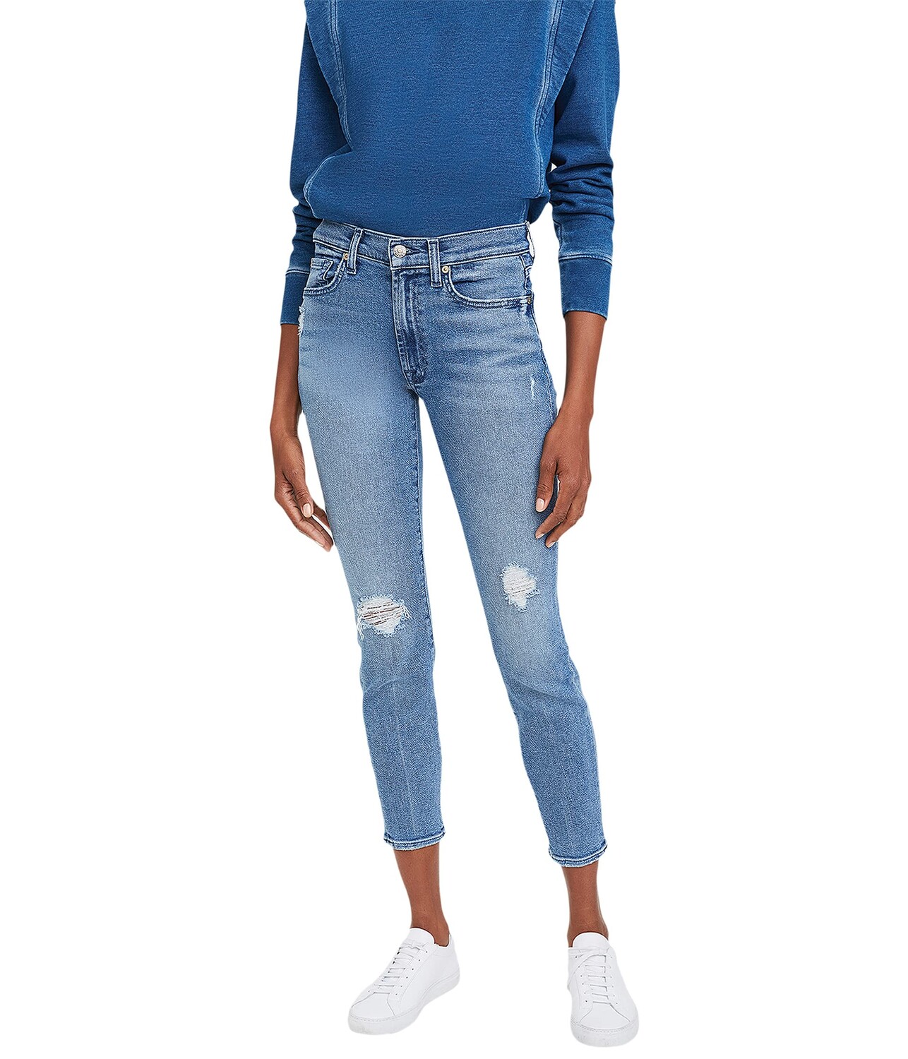

Джинсы 7 For All Mankind, Ankle Skinny in Adlphi Grin