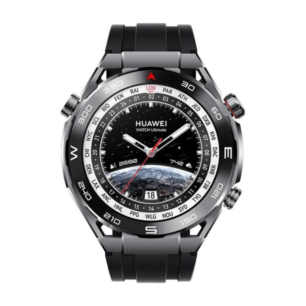 Умные часы Huawei Watch Ultimate, 49 мм, Bluetooth, черный умные часы huawei watch ultimate black hnbr strap 55020agp