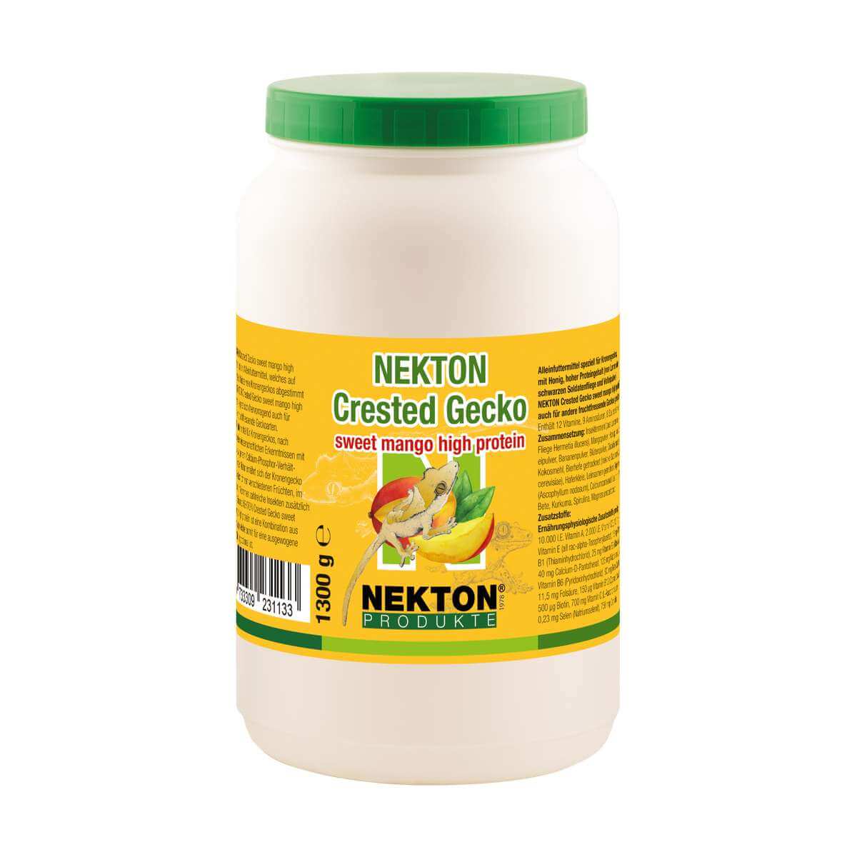 Полноценный корм для хохлатых гекконов Nekton Crested Gecko sweet Mango high Protein, 1300 г