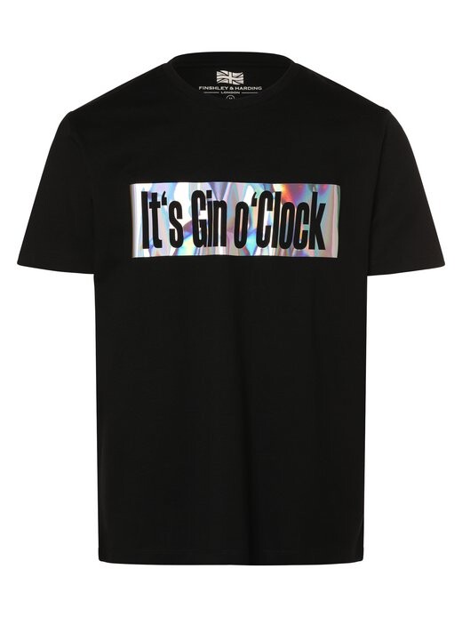 

Футболка hunt gin o'clock Finshley & Harding London, черный