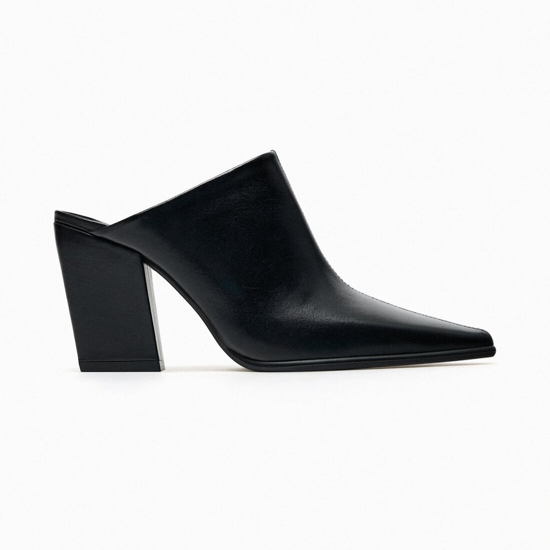 

Туфли Zara Leather Heeled, черный