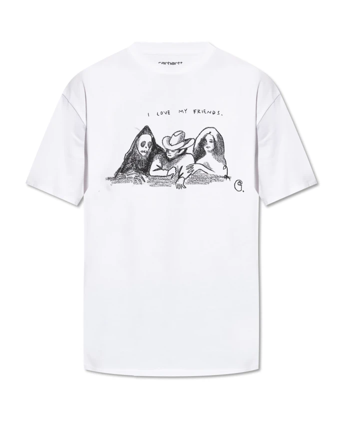 

Хлопковая футболка Carhartt Wip, белый