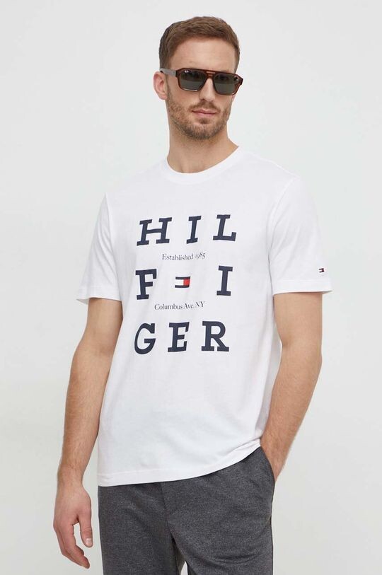 Хлопковая футболка Tommy Hilfiger, белый