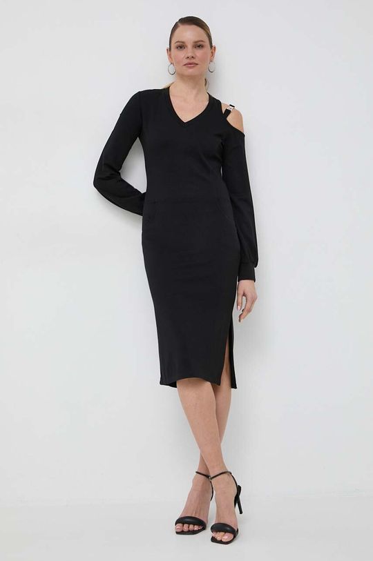 Платье Liu Jo, черный платье liu jo повседневное полуприлегающее мини размер l мультиколор