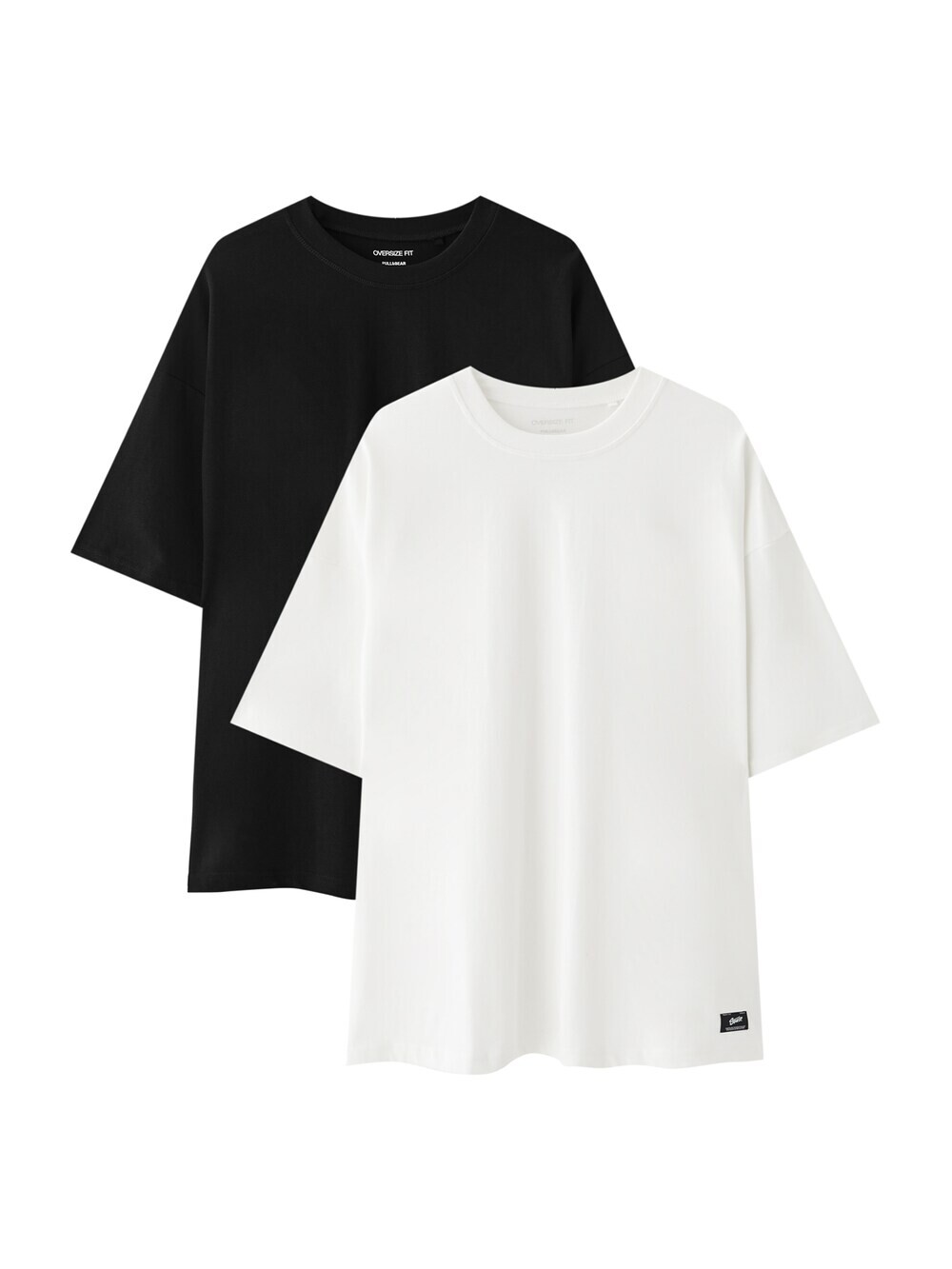 

Футболка Pull&Bear, черно-белый, Черный
