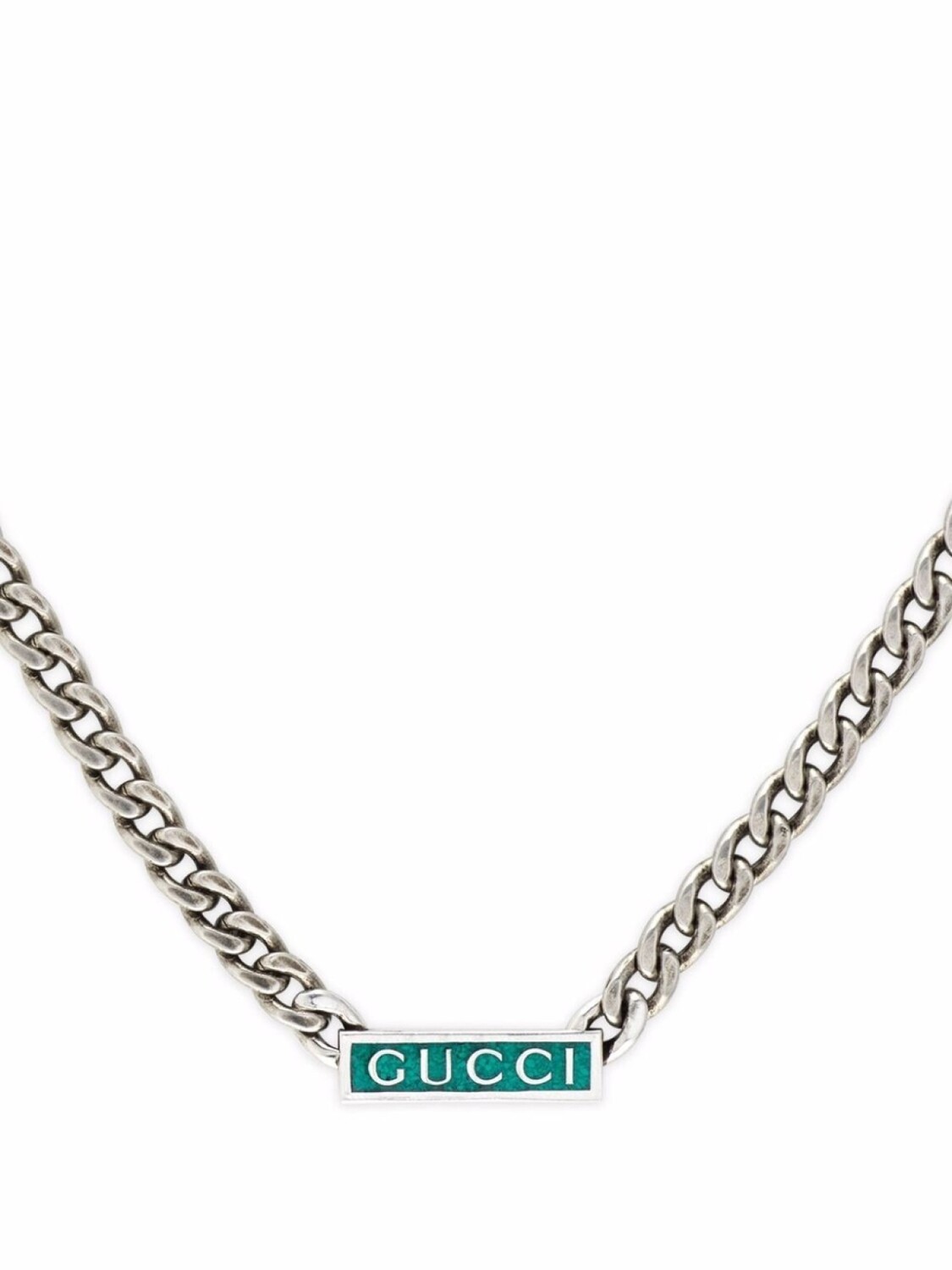 

Колье с логотипом Gucci, серебряный
