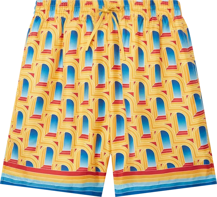 

Шорты Casablanca L'Arche De Jour Silk Drawstring Shorts 'Multicolor', разноцветный