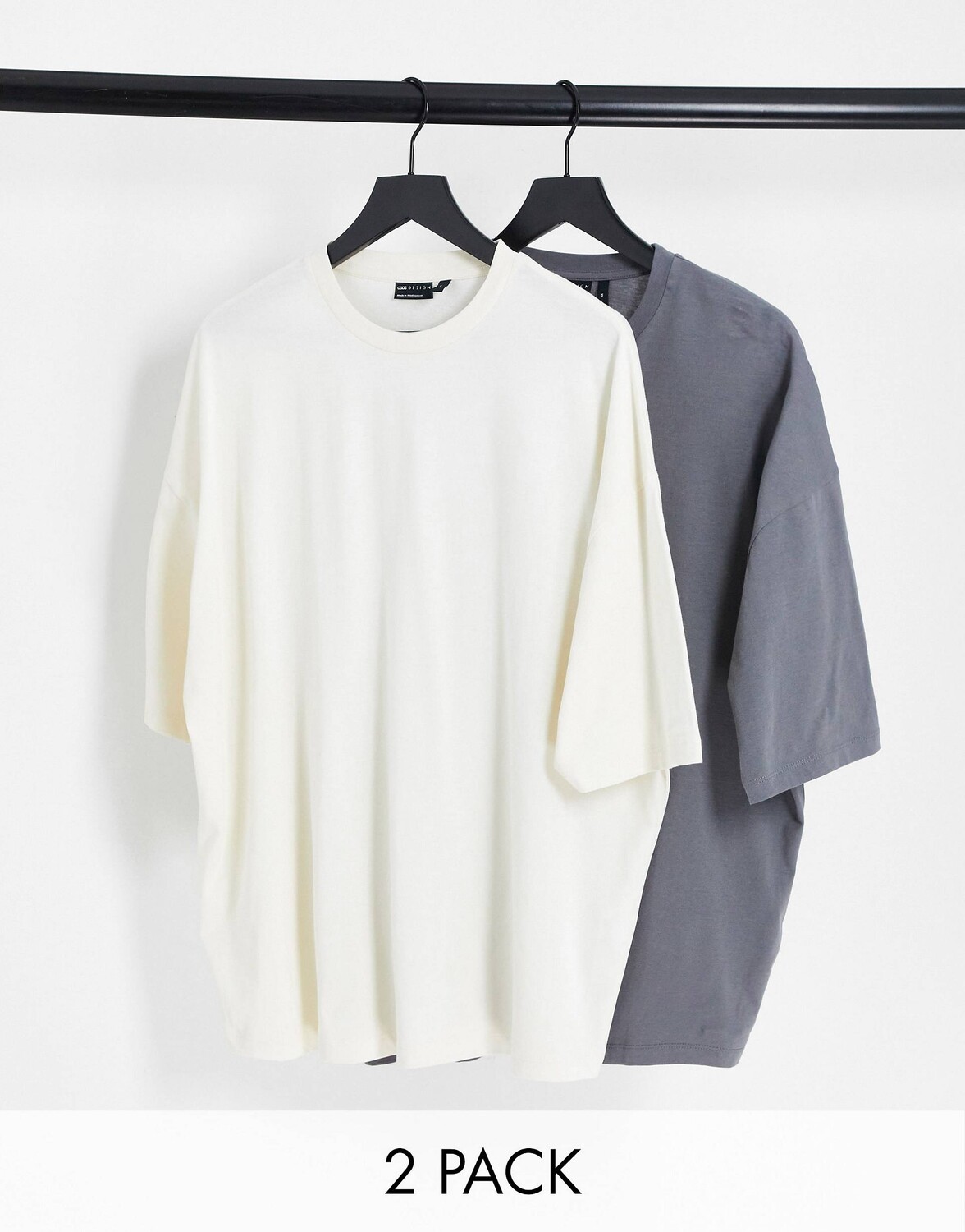 

Набор из 2 футболок оверсайз ASOS DESIGN