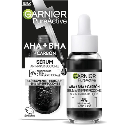 Pure Active Aha Bha Carbon Сыворотка против несовершенств 30 мл, Garnier