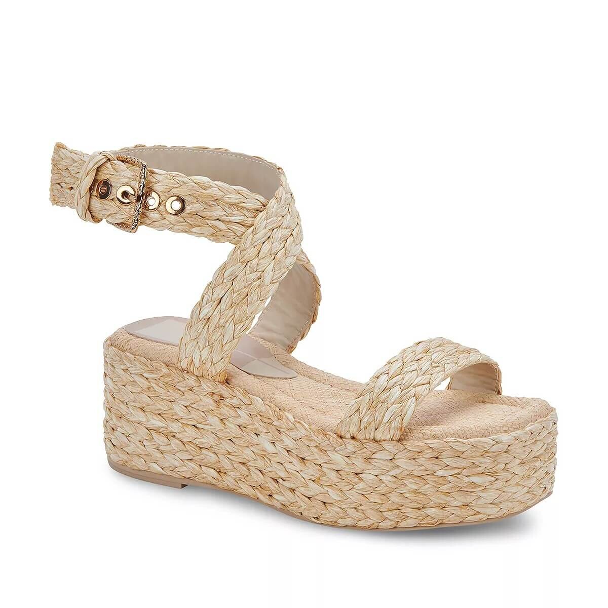 

Босоножки Dolce Vita Women's Cannes Ankle Strap Espadrille Platform, бежевый