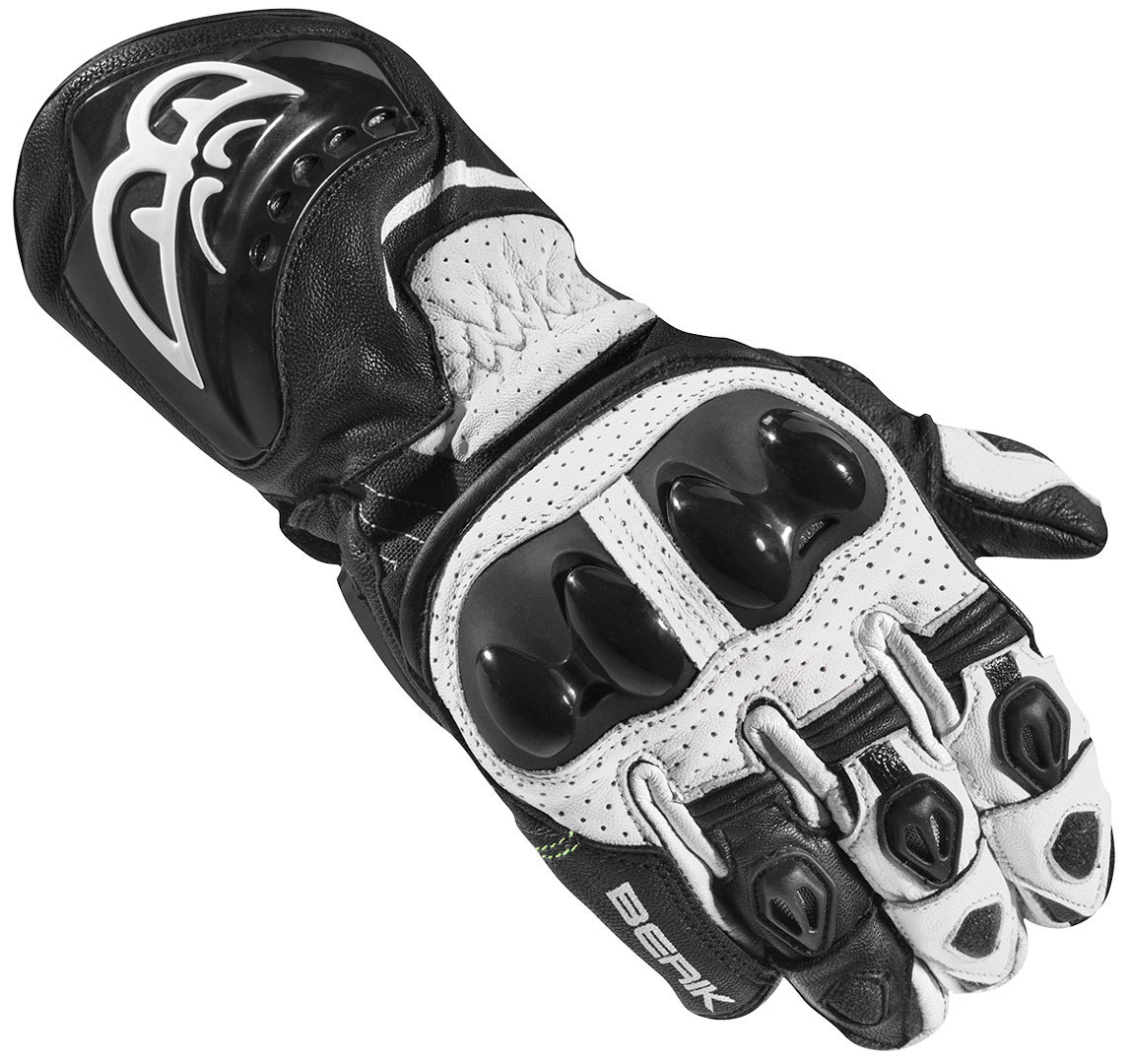 Мотоциклетные перчатки Berik Spa Evo с длинными манжетами, черный/белый мотоциклетные перчатки spa evo berik черный