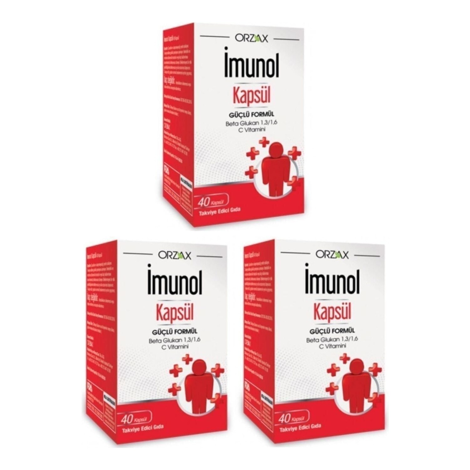Пищевая добавка Orzax Imunol, 3 упаковки по 40 капсул