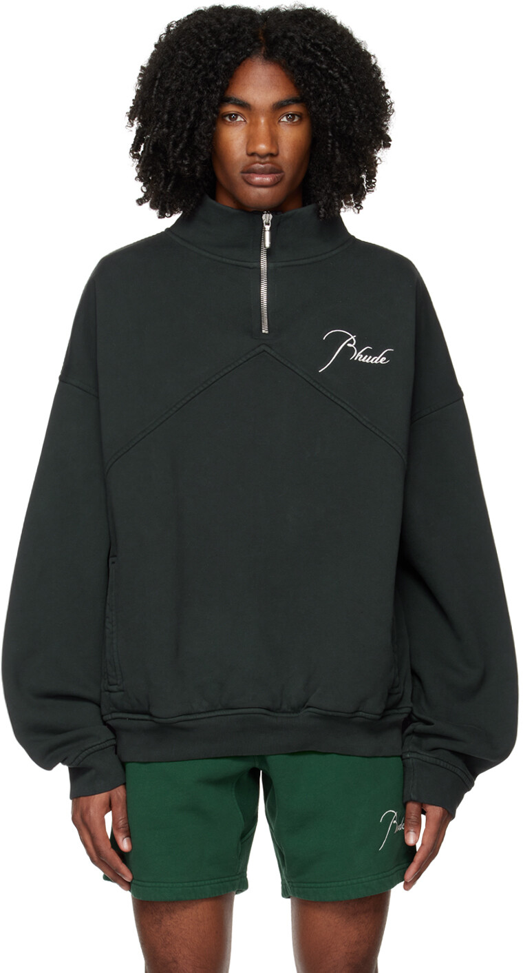

Черный свитшот с вышивкой Rhude