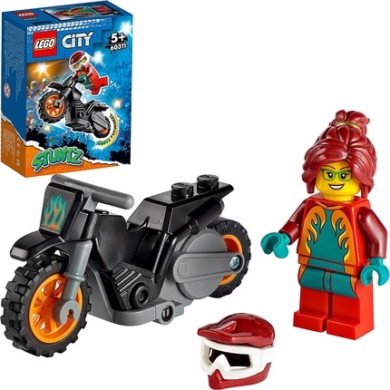 

Конструктор Lego 60311 City Stuntz Fire Stunt Bike Show с игрушечным мотоциклом с приводом от маховика