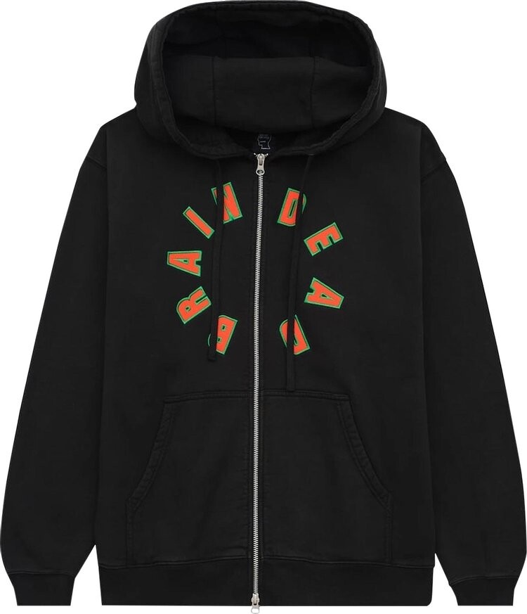 

Худи Brain Dead Collegiate Zip Hoodie 'Black', черный