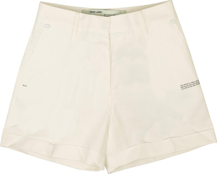 Шорты Off-White Logo Formal Shorts White, белый шорты men s jordan flying man logo shorts white dv5028 104 белый