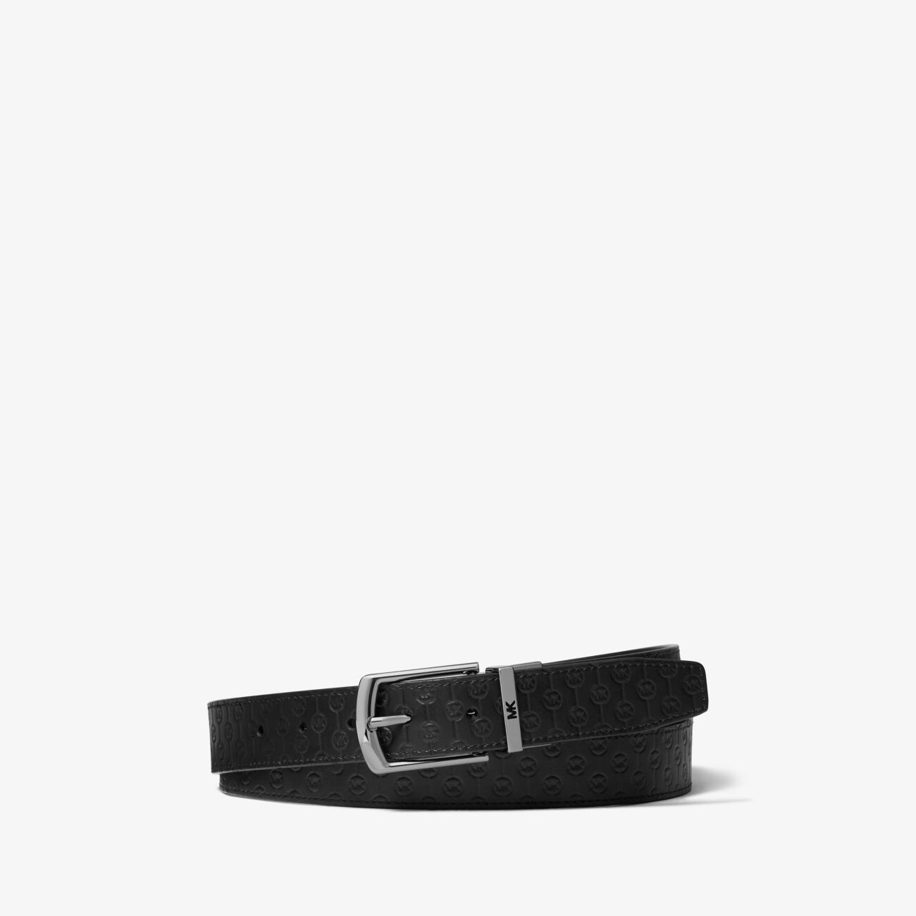 

Ремень Michael Kors Logo Embossed Leather, черный