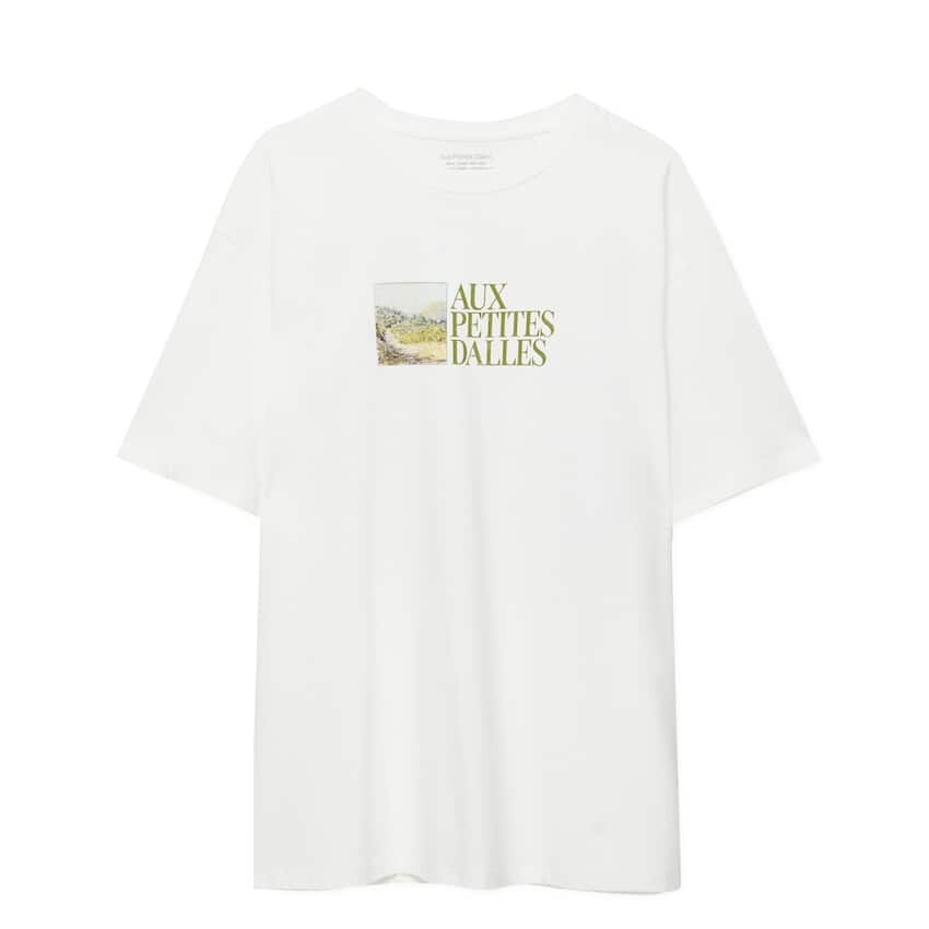 

Футболка Pull&Bear Claude Monet, белый