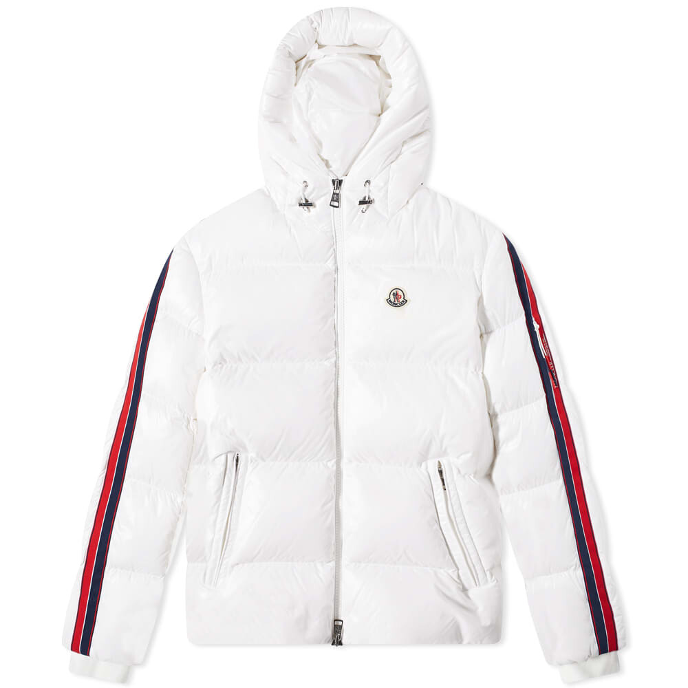 

Пуховик Dincer Tricolore в полоску с рукавами Moncler, Белый