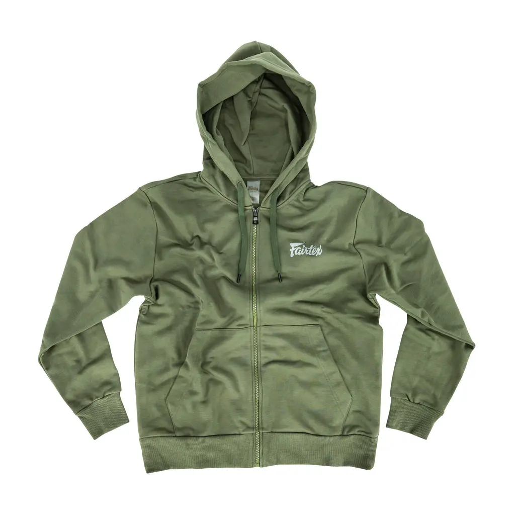 

Толстовка с капюшоном Fairtex Zipper FHS22, размер M, зеленый