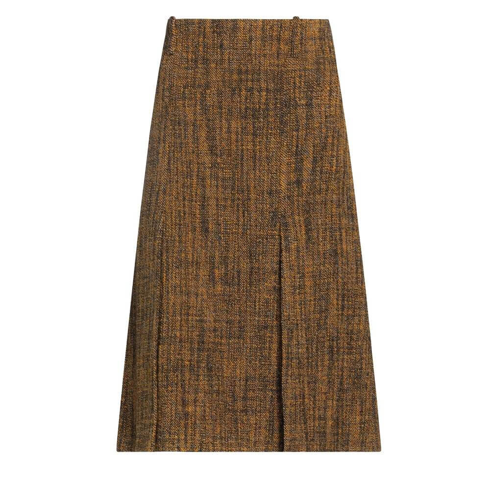 

Юбка Victoria Beckham Midi, коричневый меланжевый