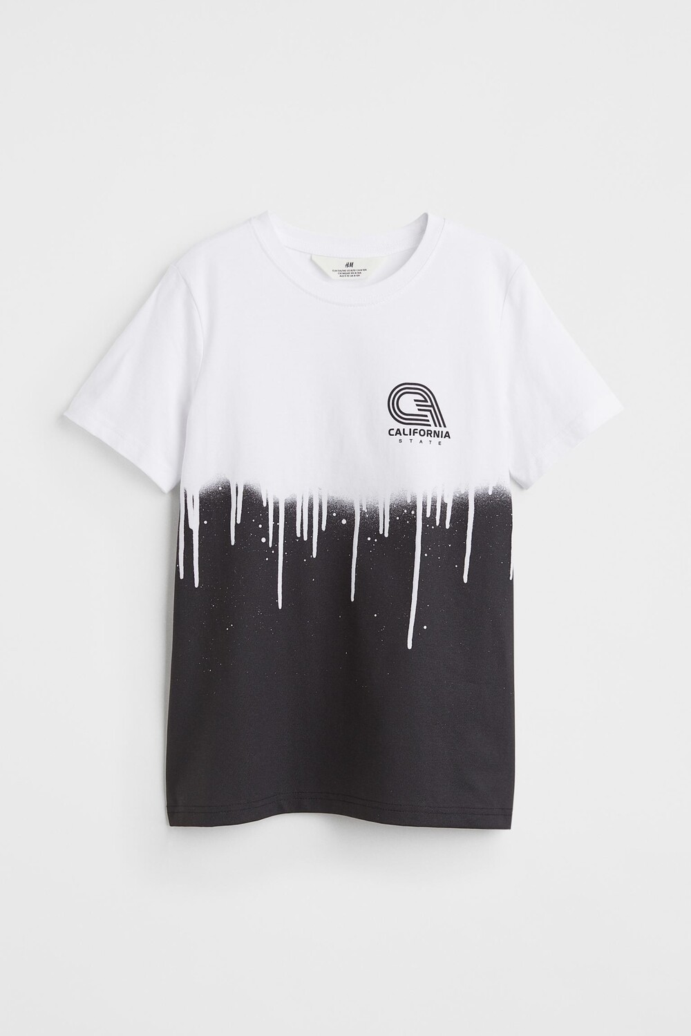 

Футболка с принтом H&M белый/черный