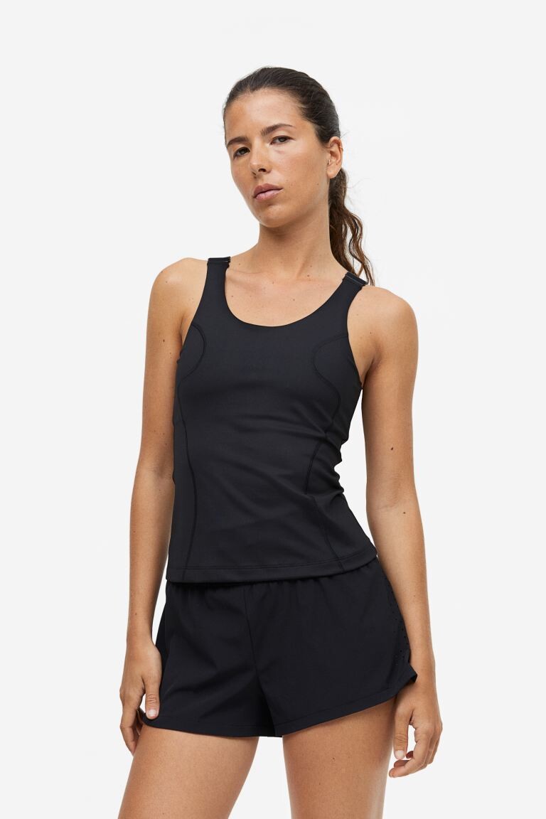 

Спортивный топ DryMove Integral-bra H&M, черный
