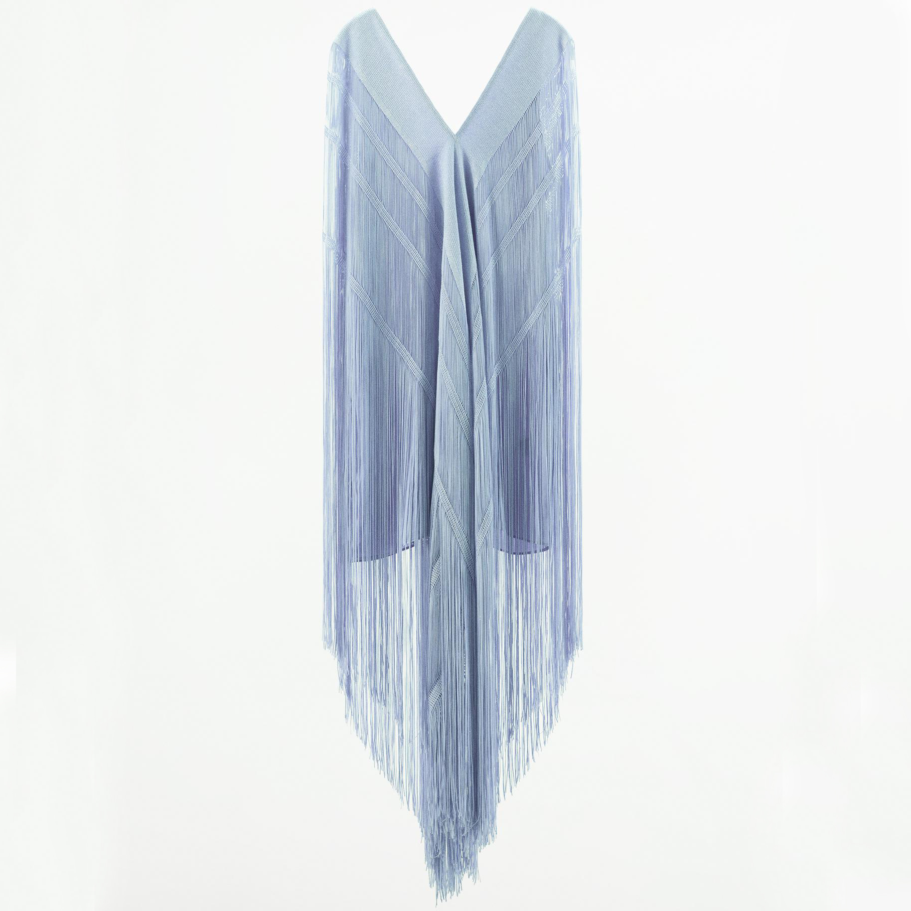 Платье Zara Fringed, голубой