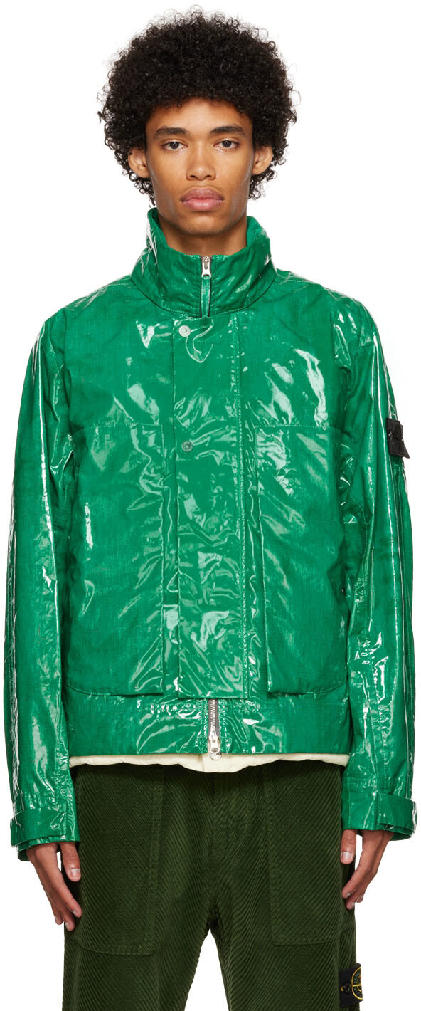 

Зелено-бежевая спортивная куртка и жилет Stone Island Shadow Project, Зеленый
