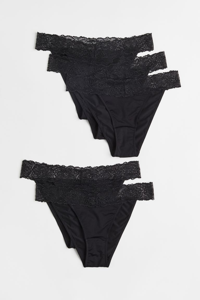 

5 пар трусов танго H&M, черный