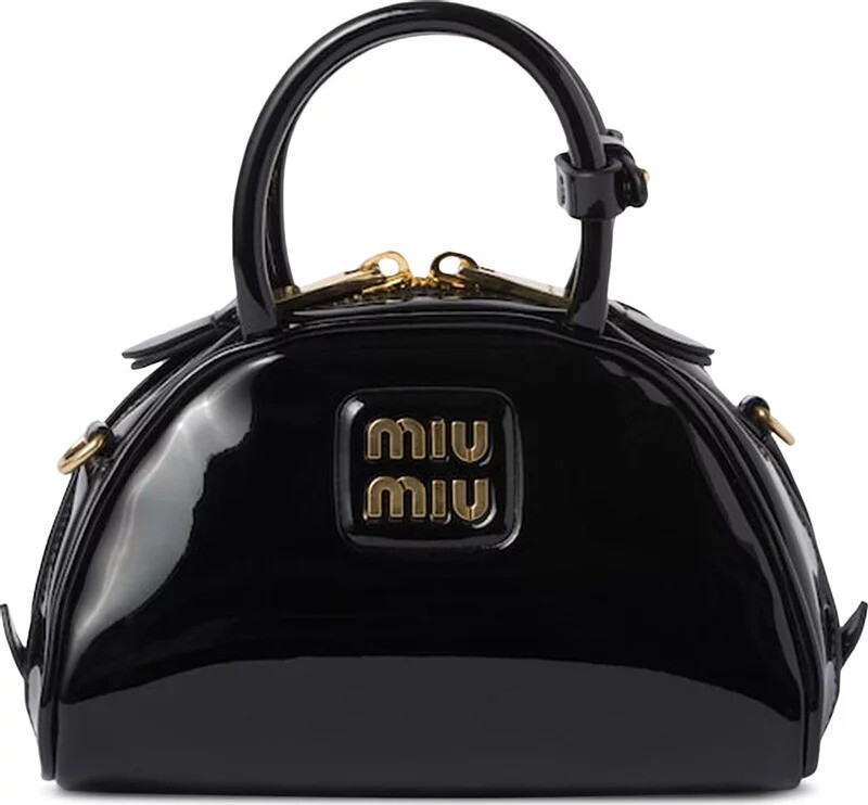 

Сумка-тоут мини Miu Miu Vernice Miniborse, черный