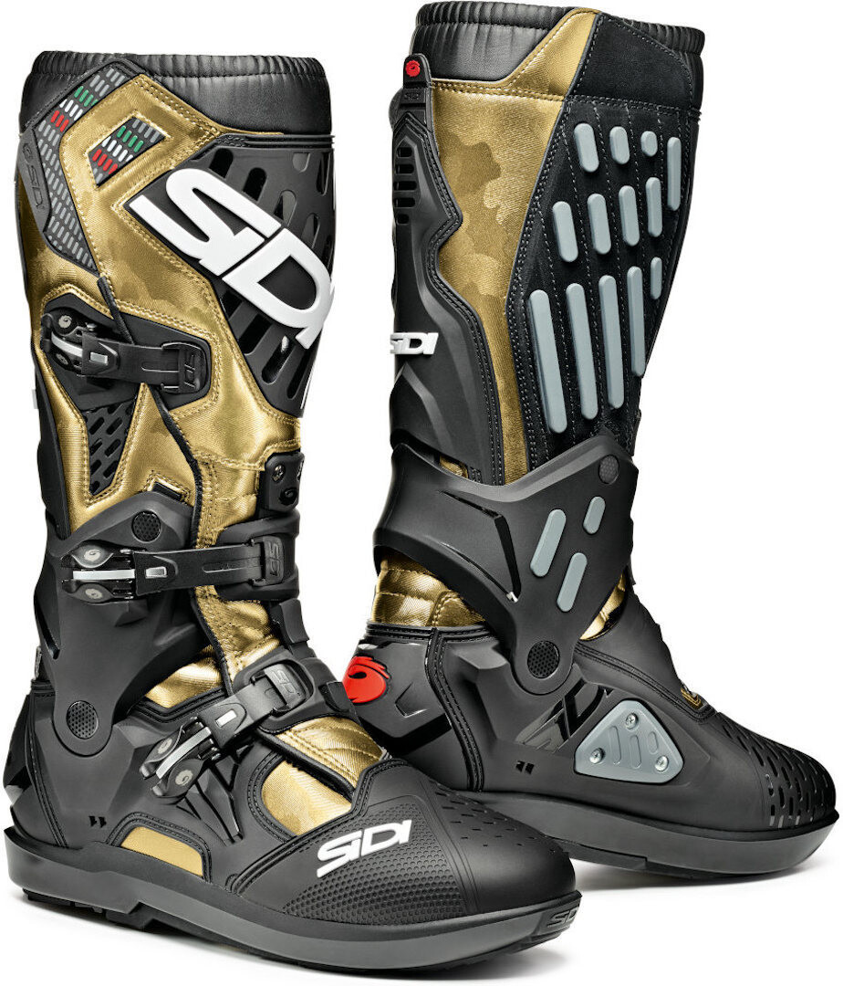 

Sidi Atojo SRS Camo Мотокросс сапоги, черный/золотистый