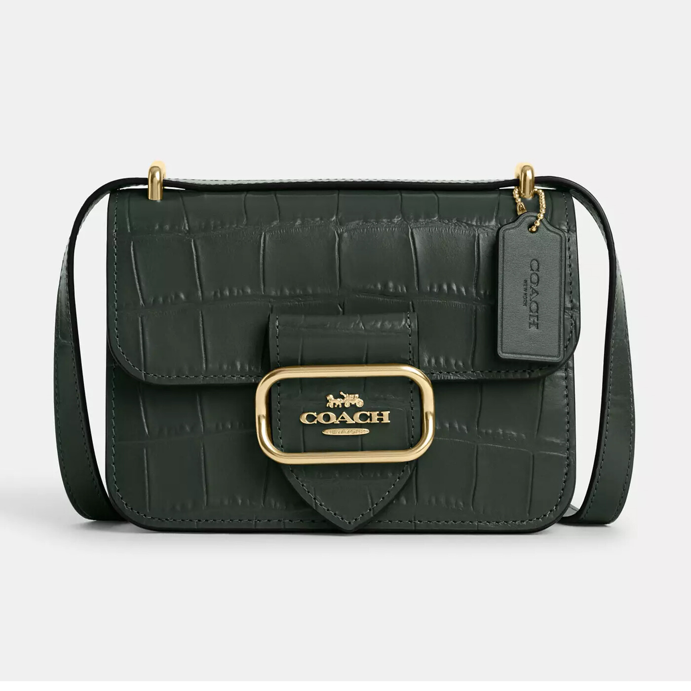 

Сумка Coach Outlet Morgan Square Crossbody, золотой/зеленый