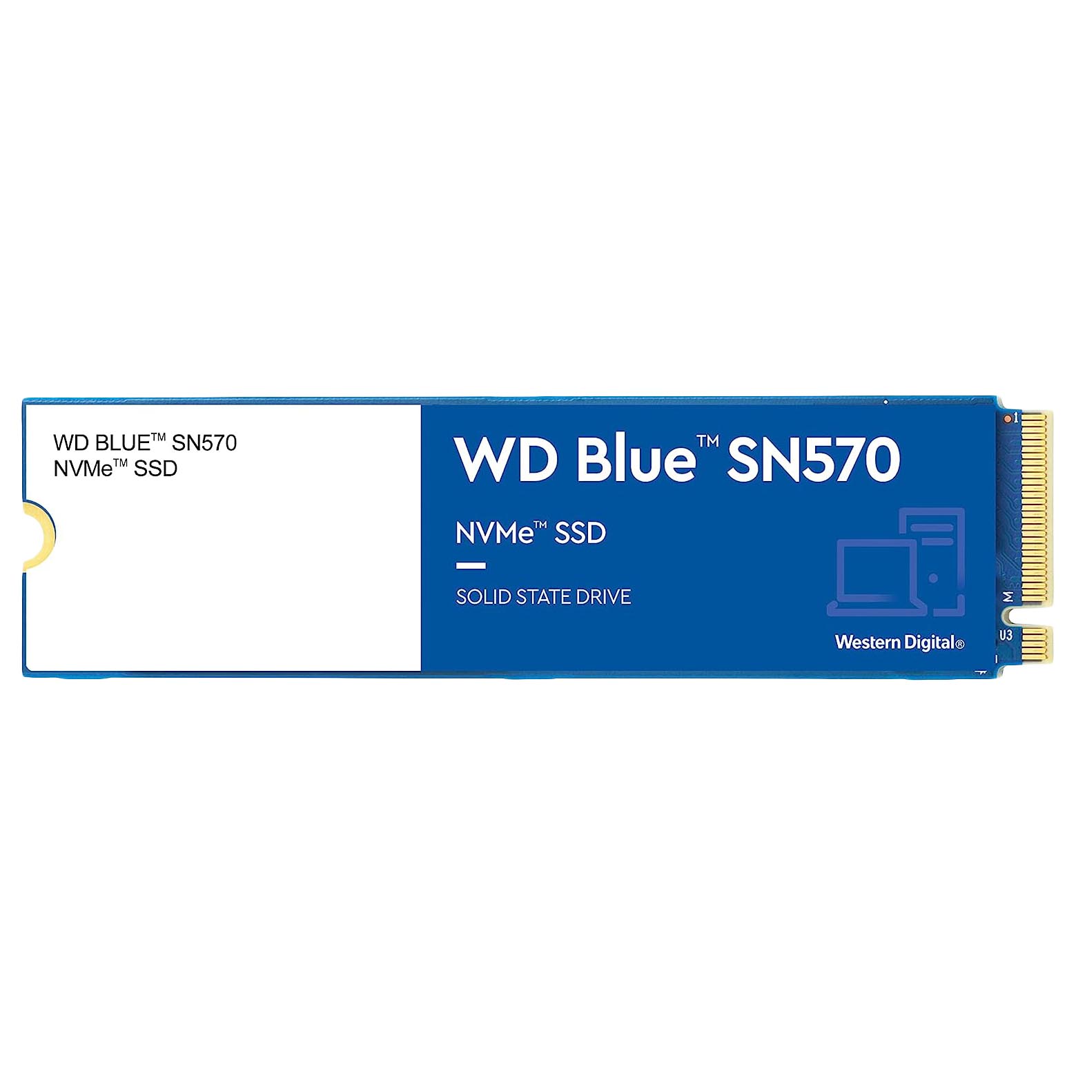 Внутренний твердотельный накопитель Western Digital WD Blue SN570, WDS100T3B0C, 1Тб, M.2 2280 внутренний твердотельный накопитель western digital wd red sa500 nas wds100t1r0b 1тб m 2 2280