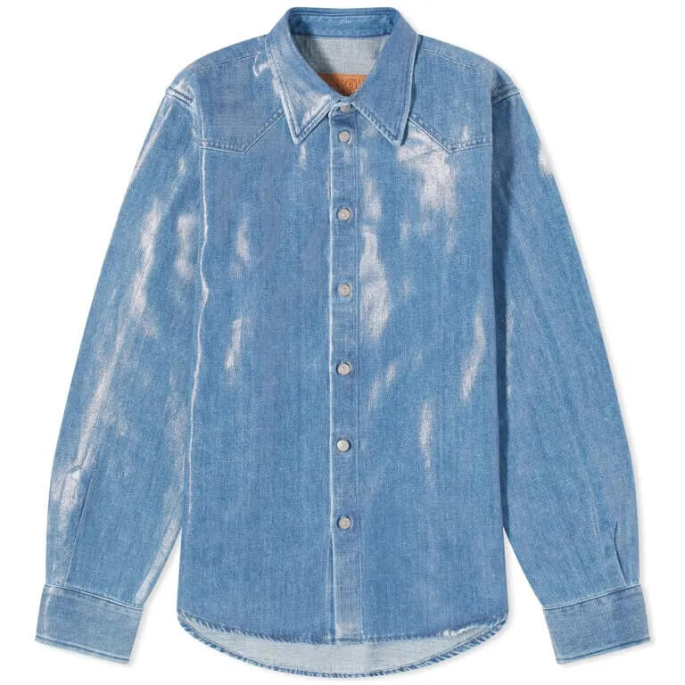 

Рубашка MM6 Maison Margiela Denim, голубой