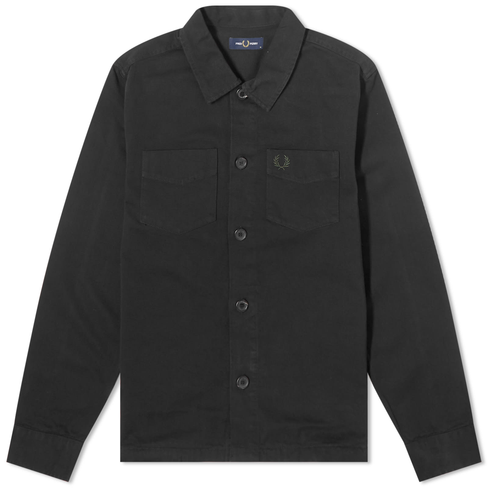 Куртка-рубашка Fred Perry Twill, черный куртка рубашка fred perry utility pocket коричневый