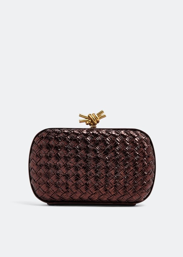 

Клатч BOTTEGA VENETA Knot Minaudiere clutch, бордовый