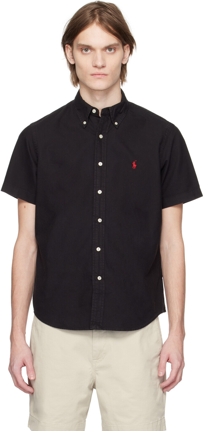 

Черная рубашка, окрашенная в готовом виде Polo Ralph Lauren