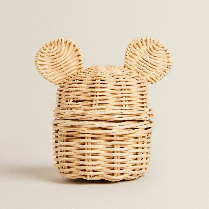 

Корзина с ушками маленькая Zara Home Rattan With Ears, светло-коричневый