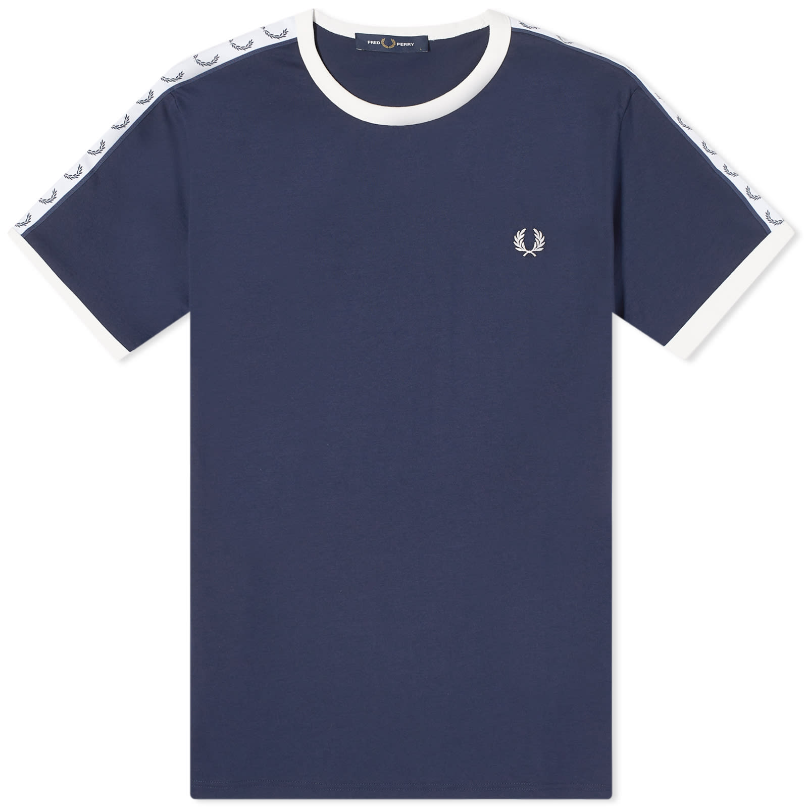 Футболка Fred Perry Taped Ringer, синий футболка fred perry taped ringer tee